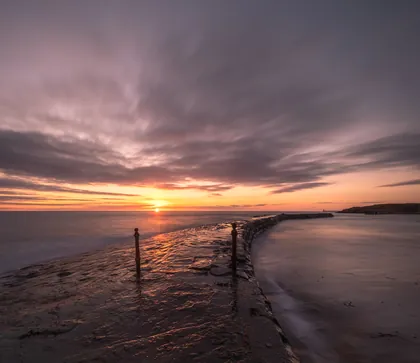 Cullercoats Bay Sunrise, a photograph from the North East