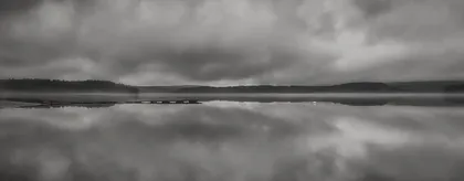 Kielder Reflections, a black and white photograph from the North East