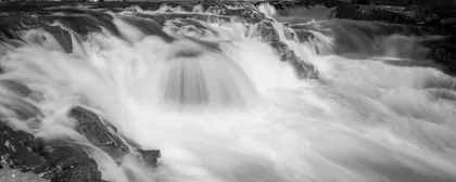 Low Force Waterfall, a black and white photograph from around the UK