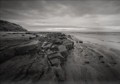 Low Hauxley View, a black and white photograph from the North East