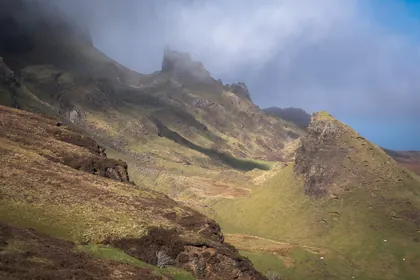 Quiraing with Fog, a photograph from around the UK